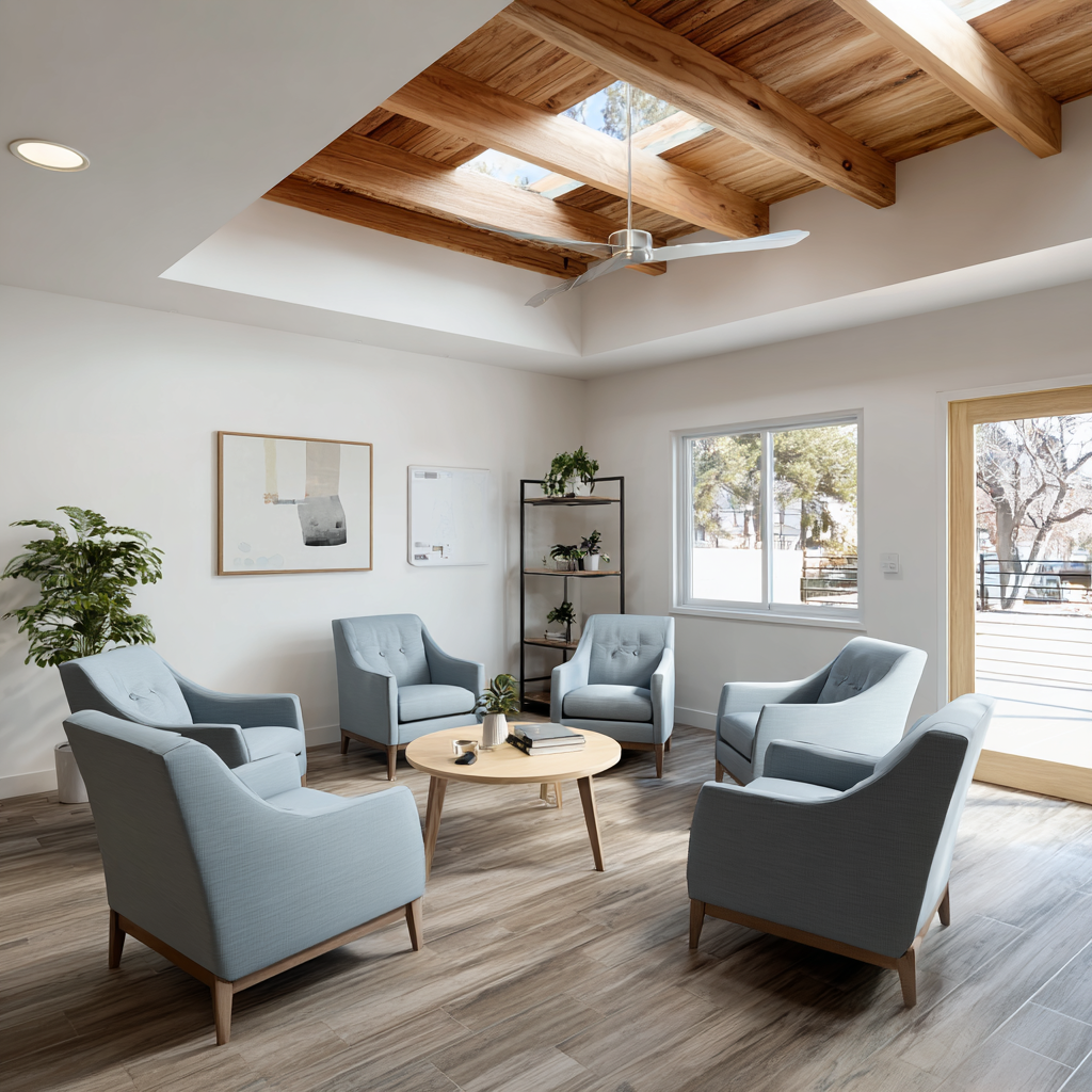 Private amenity spaces at ABH Rehab in Pacific Palisades, California