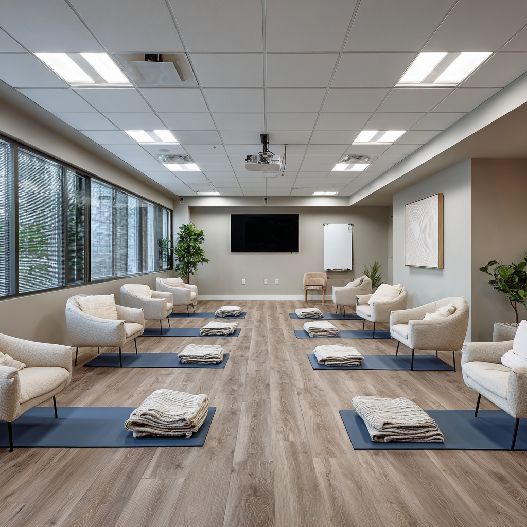 Therapy office for dual diagnosis treatment at ABH Rehab in Pacific Palisades, California
