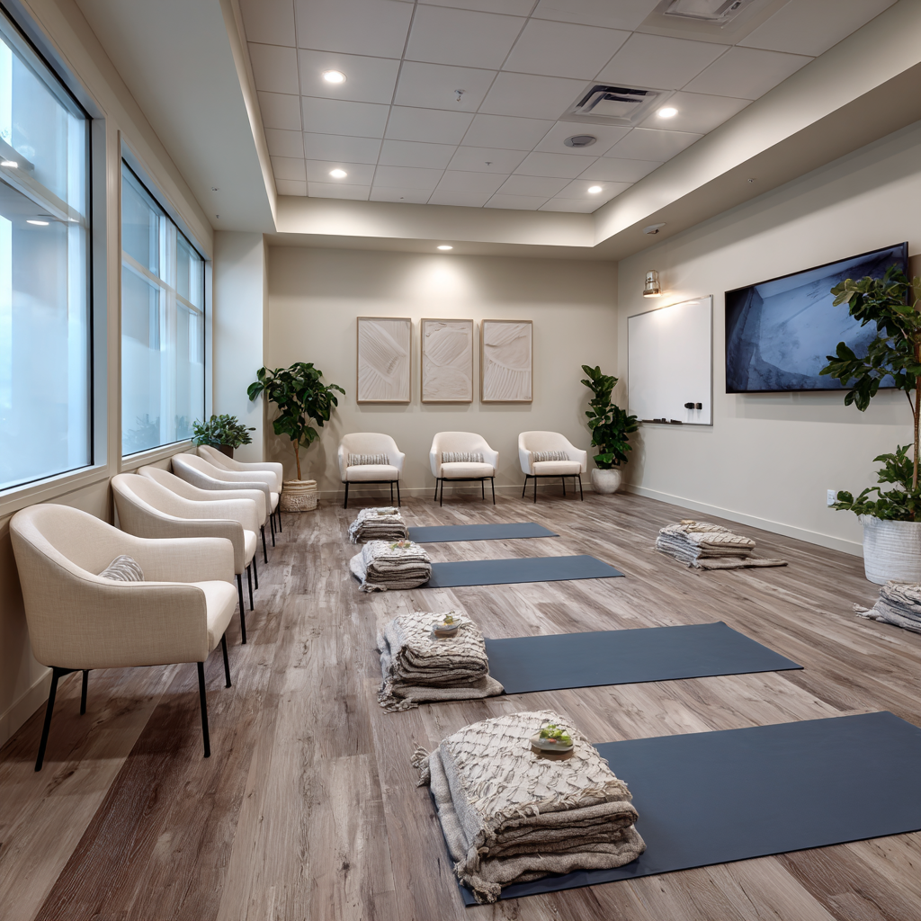 Facility exterior and grounds at ABH Rehab in Pacific Palisades, California